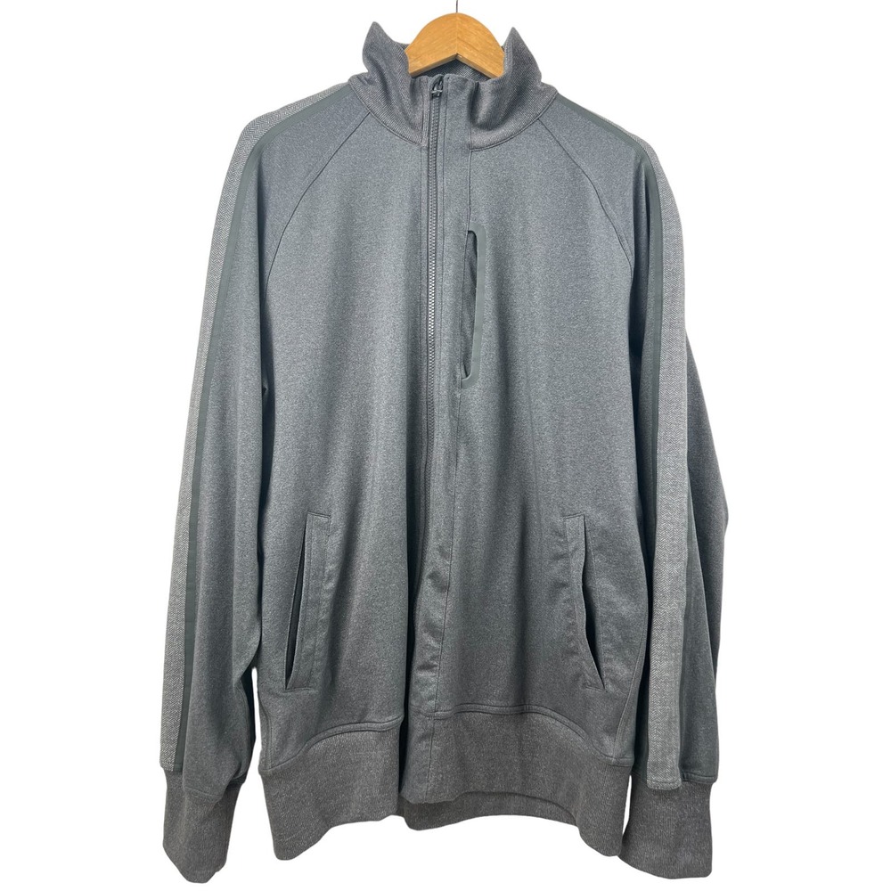 Lululemon‎ Kung Fu Jacket II Full Zip Pockets Heathered Gray Men's XL